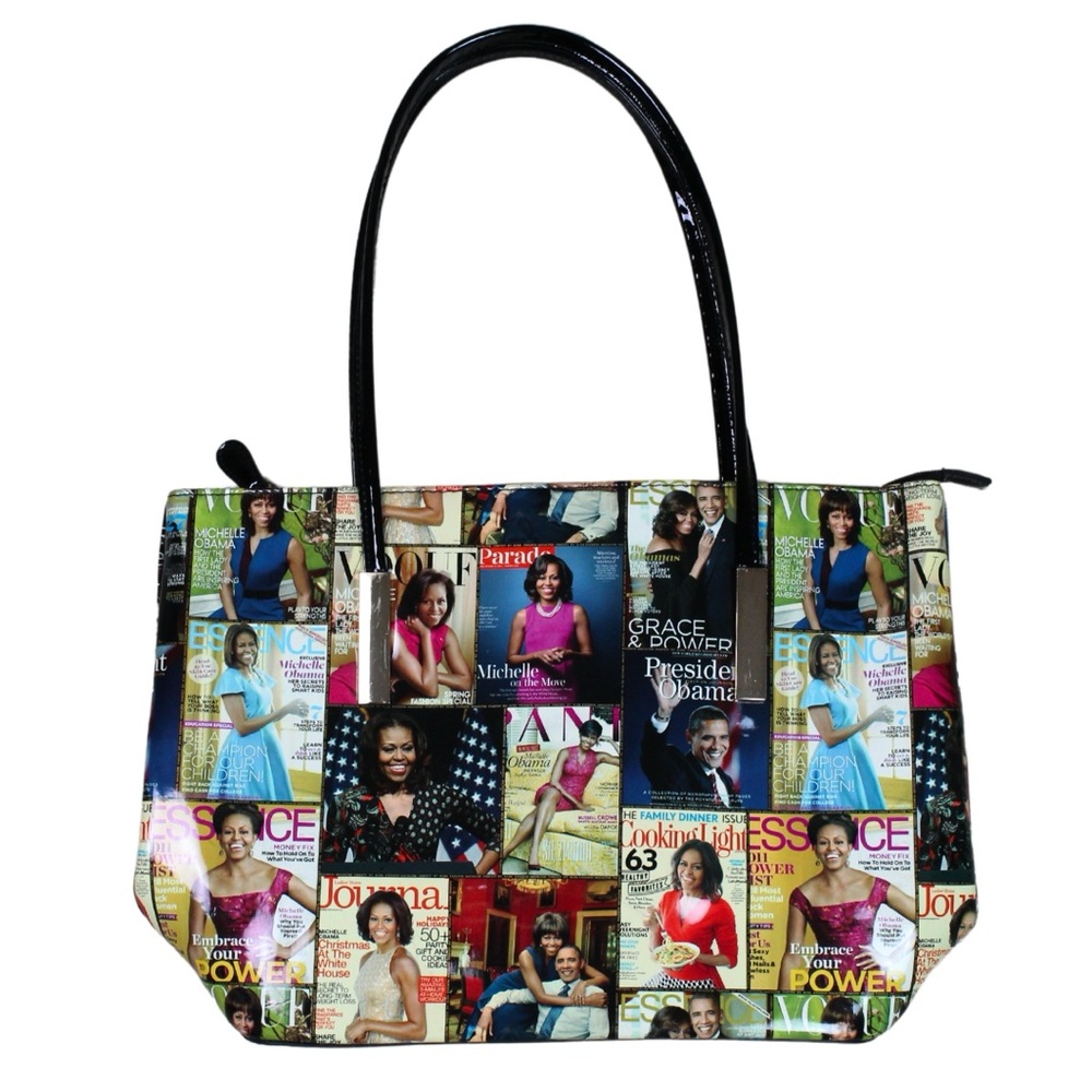 Y2K Michelle Barack Obama President Magazine Cover Print Shoulder Bag Purse